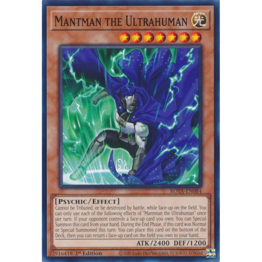 Mantman the Ultrahuman ROTA-EN084 Common Common Yu-Gi-Oh Rage of the Abyss in Art