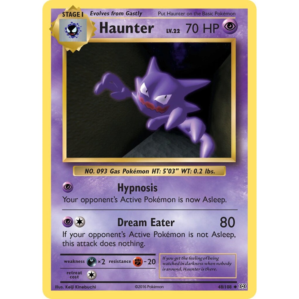 Haunter Uncommon 48/108 Pokemon Card Game Evolutions
