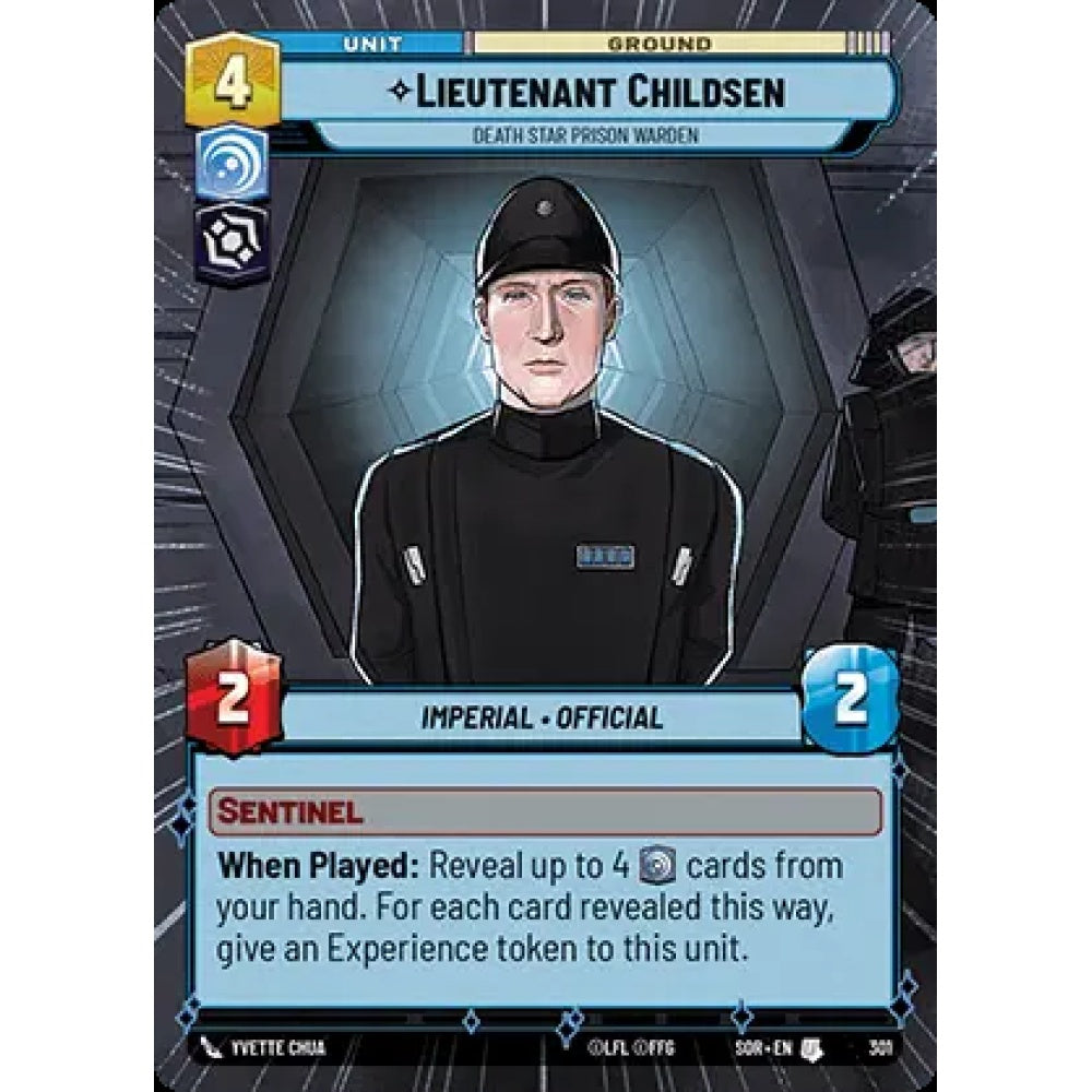 Lieutenant Childsen, 301, U, Star Wars Unlimited, Sparks Of Rebellion