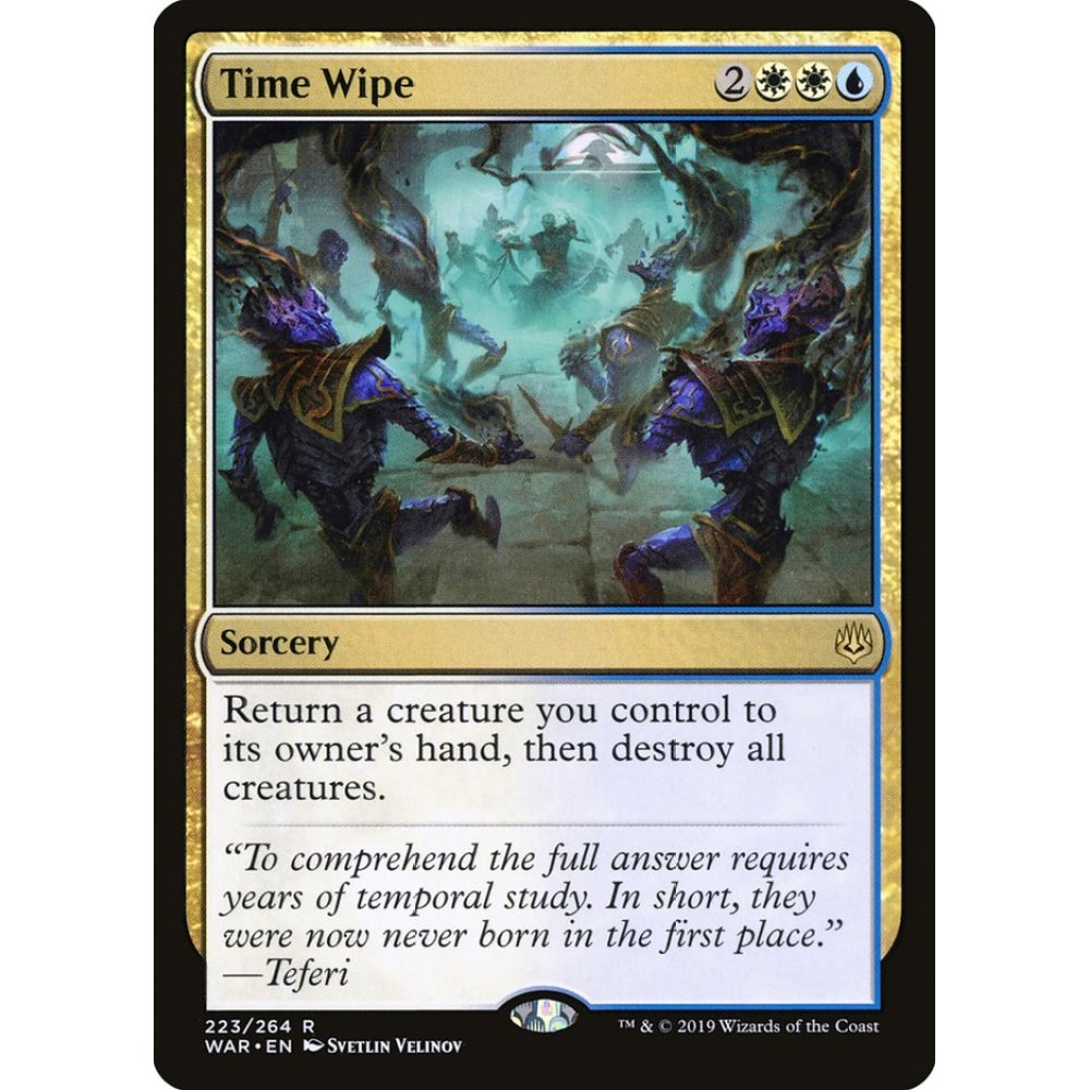 Time Wipe rare 223 Magic the Gathering War of the Spark