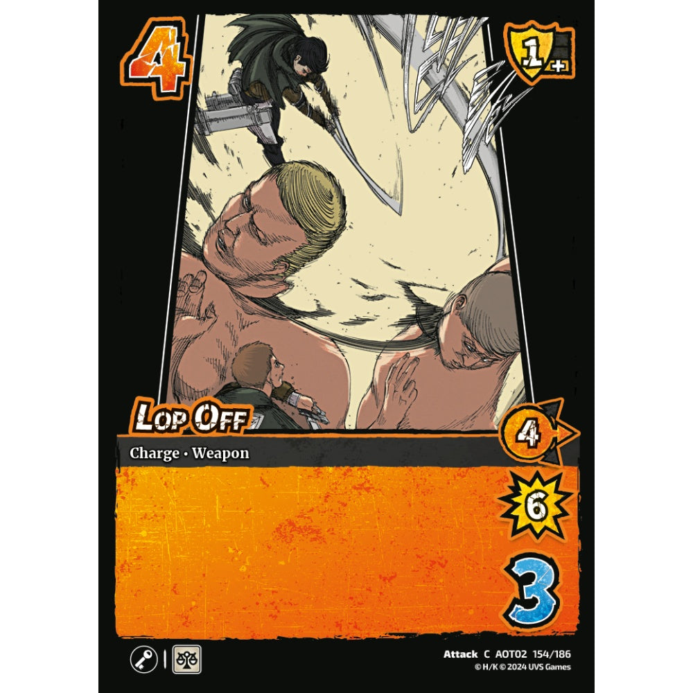 Lop Off, 154/186, AOT02, Universus, Attack on Titan: Origins of Power, Attack, C