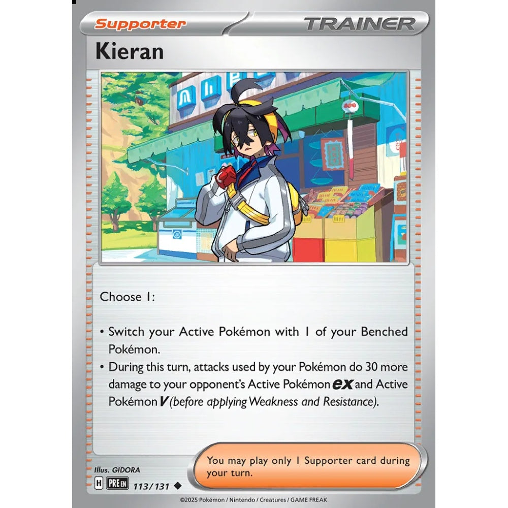 Kieran Uncommon 113/131 Pokemon Card Game Prismatic Evolutions