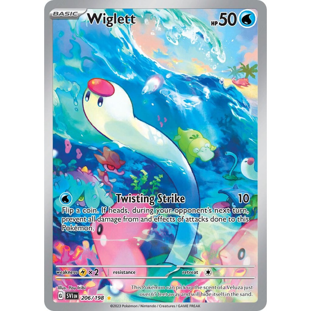 Wiglett Illustration Rare 206/198 Pokemon Card Game Scarlet & Violet