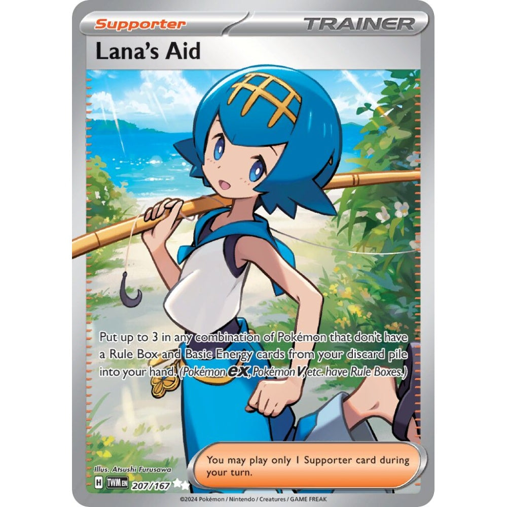 Lana's Aid Ultra Rare 207/167 Pokemon Card Game Twilight Masquerade