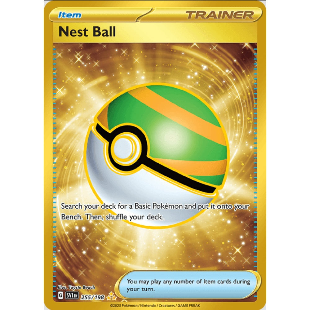 Nest Ball, Secret Rare, 255/198, Pokemon Card Game, Scarlet & Violet