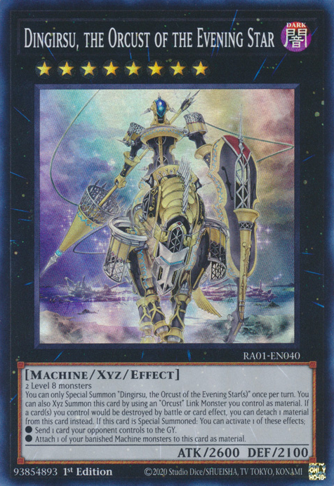 Dingirsu, the Orcust of the Evening Star RA01-EN040 QCR Quarter Century Secret Rare Yu-Gi-Oh 25th Anniversary Rarity Collection in Art