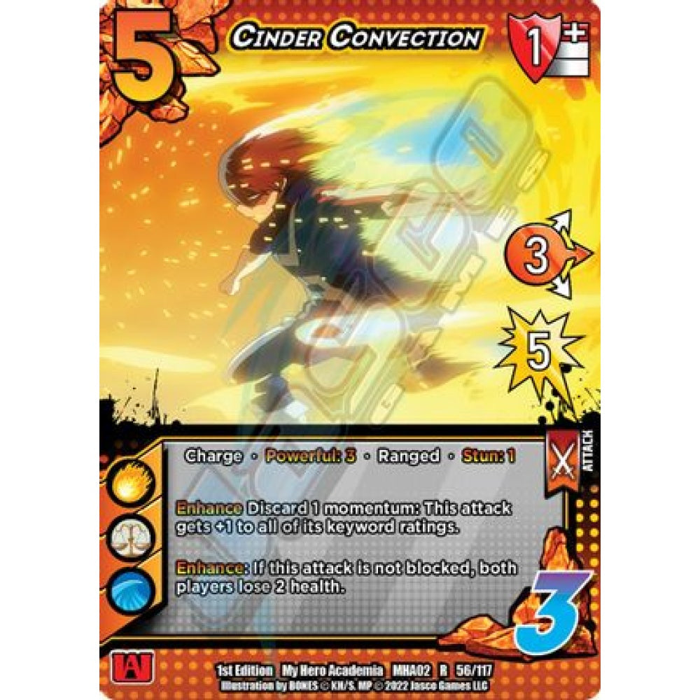 Cinder Convection, 56/117, R, UniVersus, MHA02 Crimson Rampage