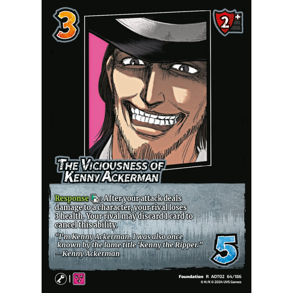 The Viciousness of Kenny Ackerman, 64/186, AOT02, Universus, Attack on Titan: Origins of Power, Foundation, R