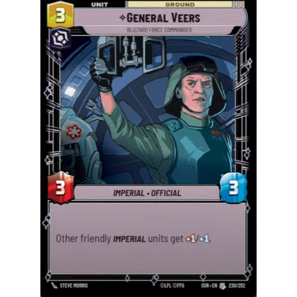 General Veers, 230, U, Star Wars Unlimited, Sparks Of Rebellion