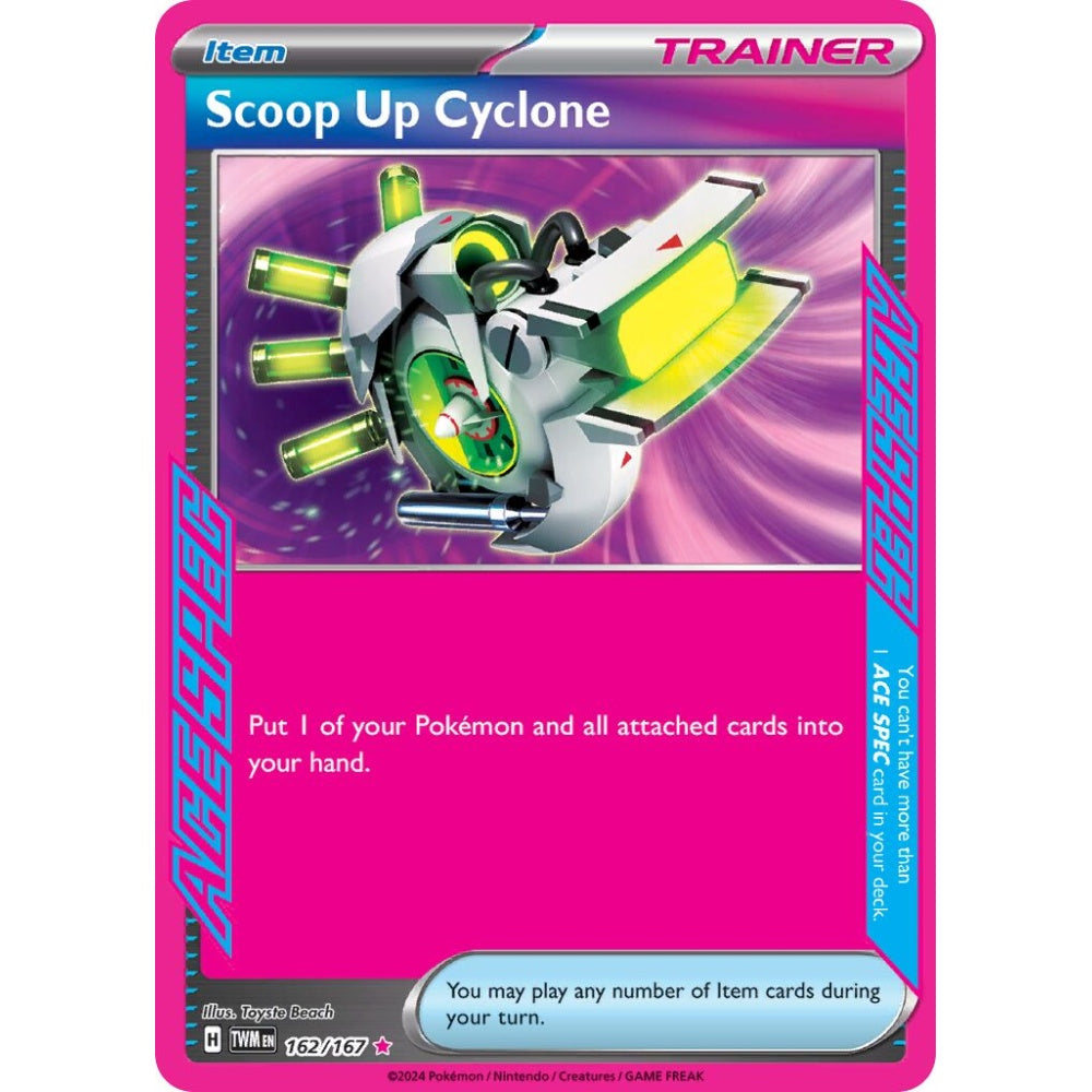 Scoop Up Cyclone ACE SPEC Rare 162/167 Pokemon Card Game Twilight Masquerade