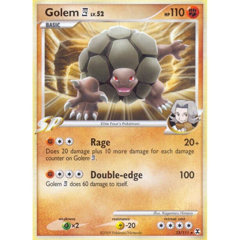 Golem E4 Rare 23/111 Pokemon Card Game Rising Rivals