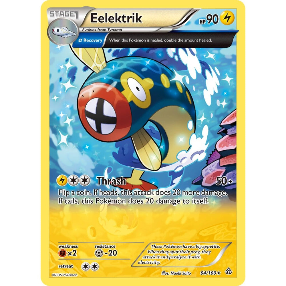 Eelektrik Rare 64/160 Pokemon Card Game Primal Clash
