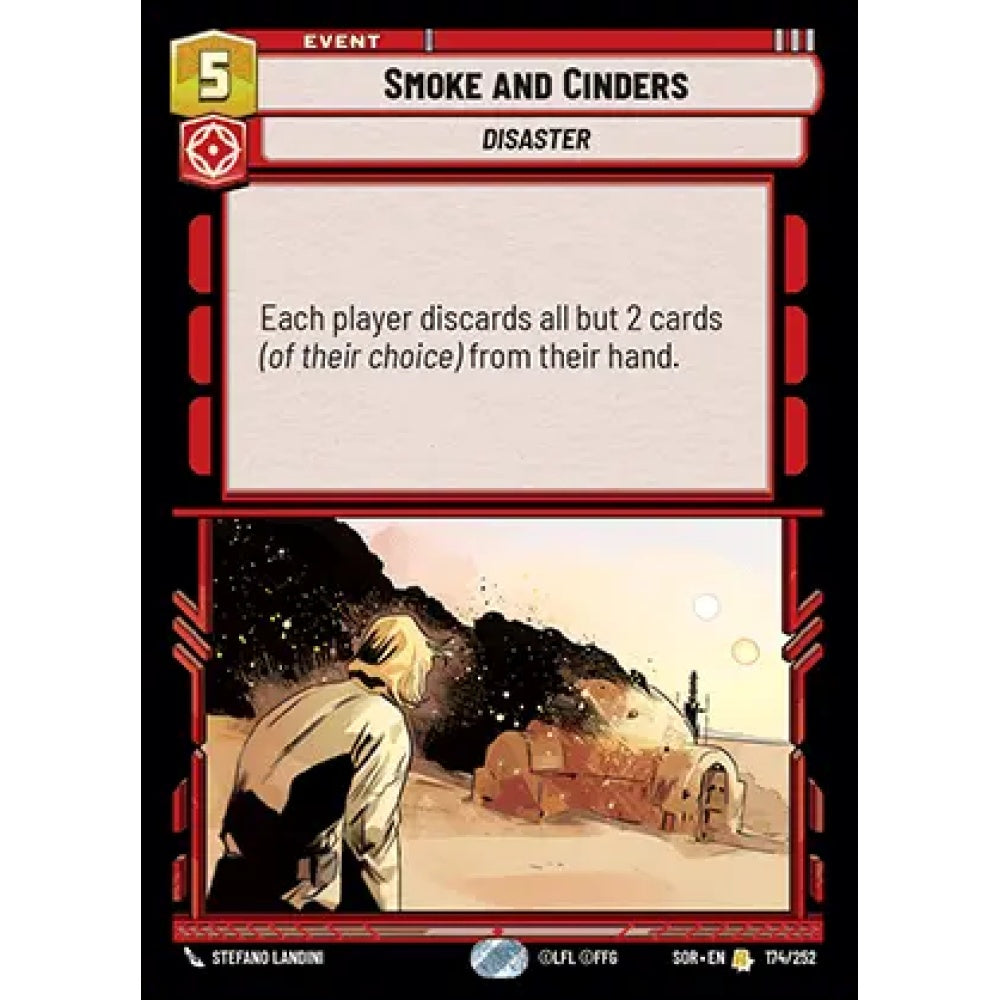 Smoke and Cinders, 174, R, Star Wars Unlimited, Sparks Of Rebellion