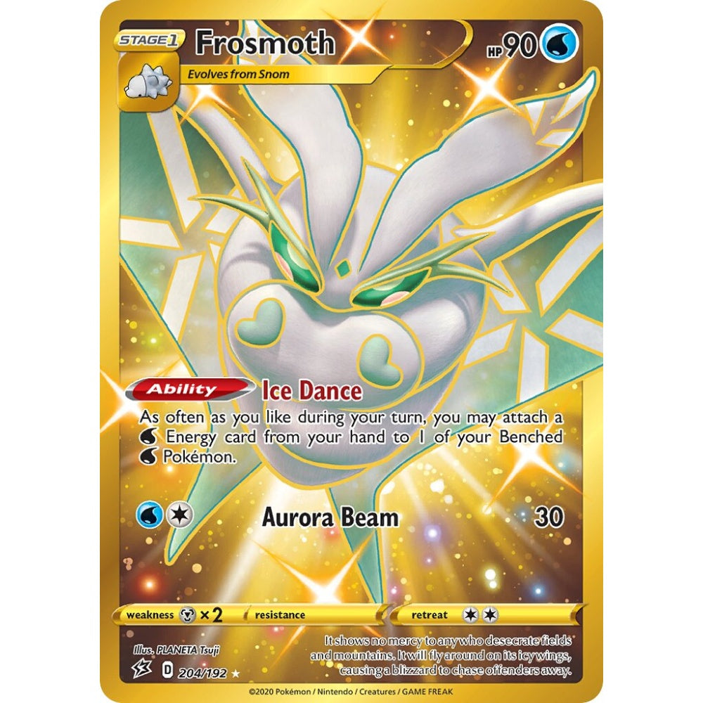 Frosmoth Rare Secret 204/192 Pokemon Card Game Rebel Clash