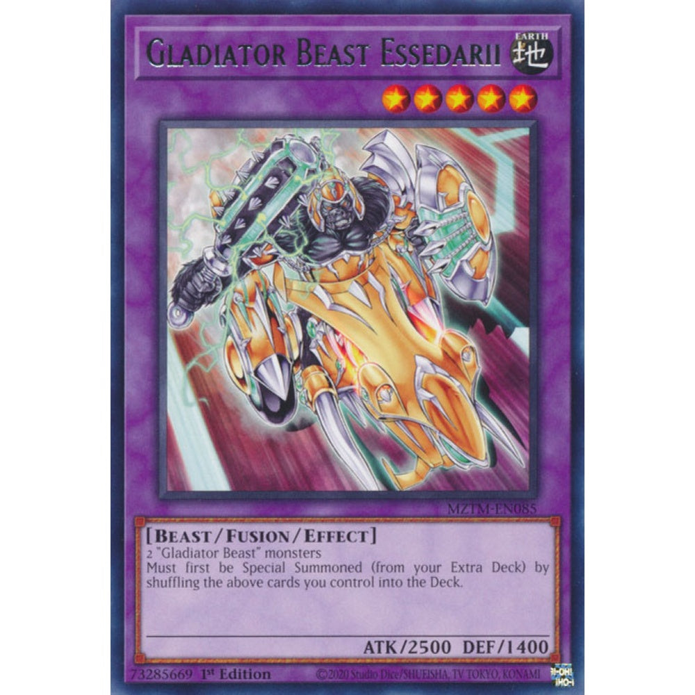 Gladiator Beast Essedarii MZTM-EN085 Rare Rare Yu-Gi-Oh Maze of the Master in Art