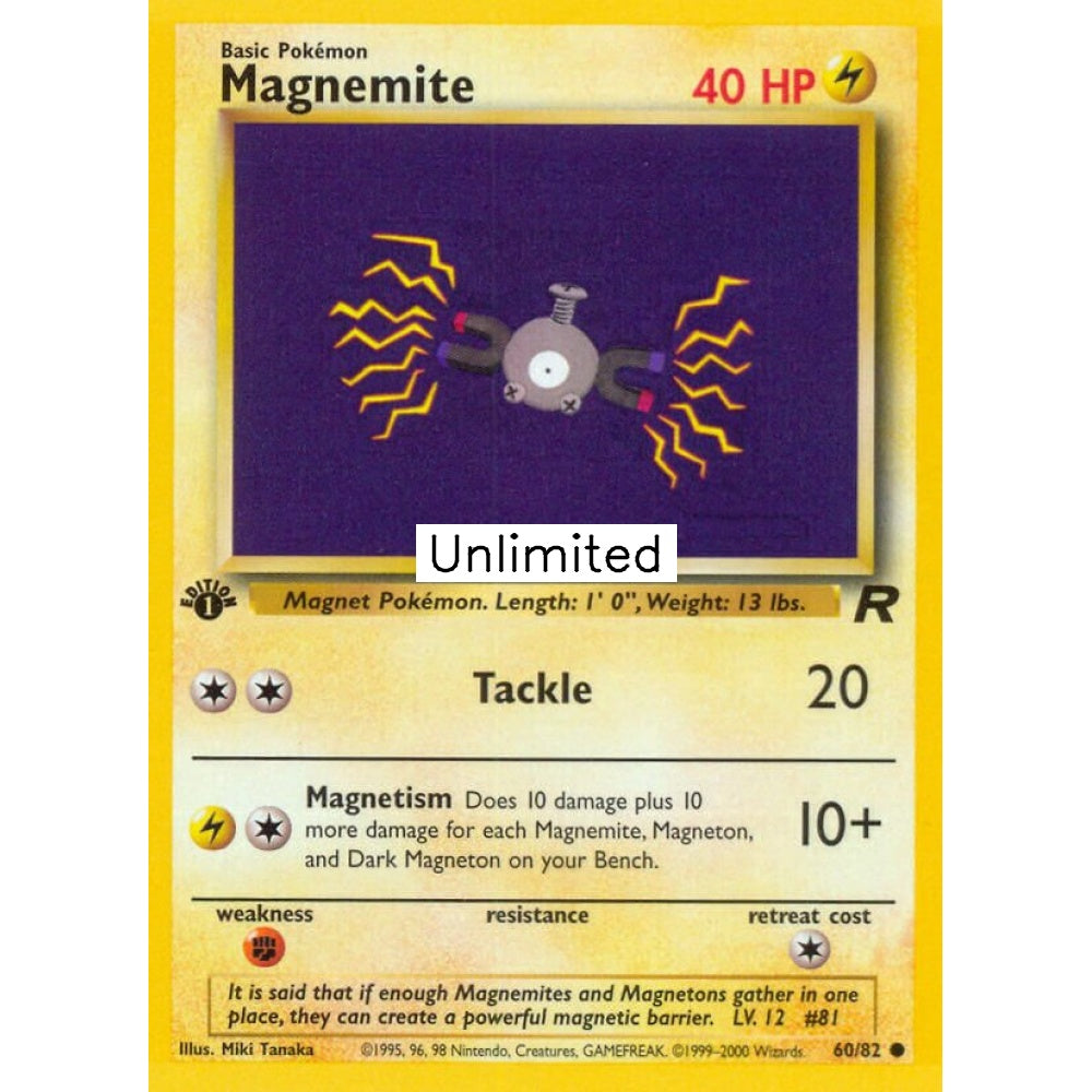 Magnemite Common 60/82 Pokemon Card Game Team Rocket
