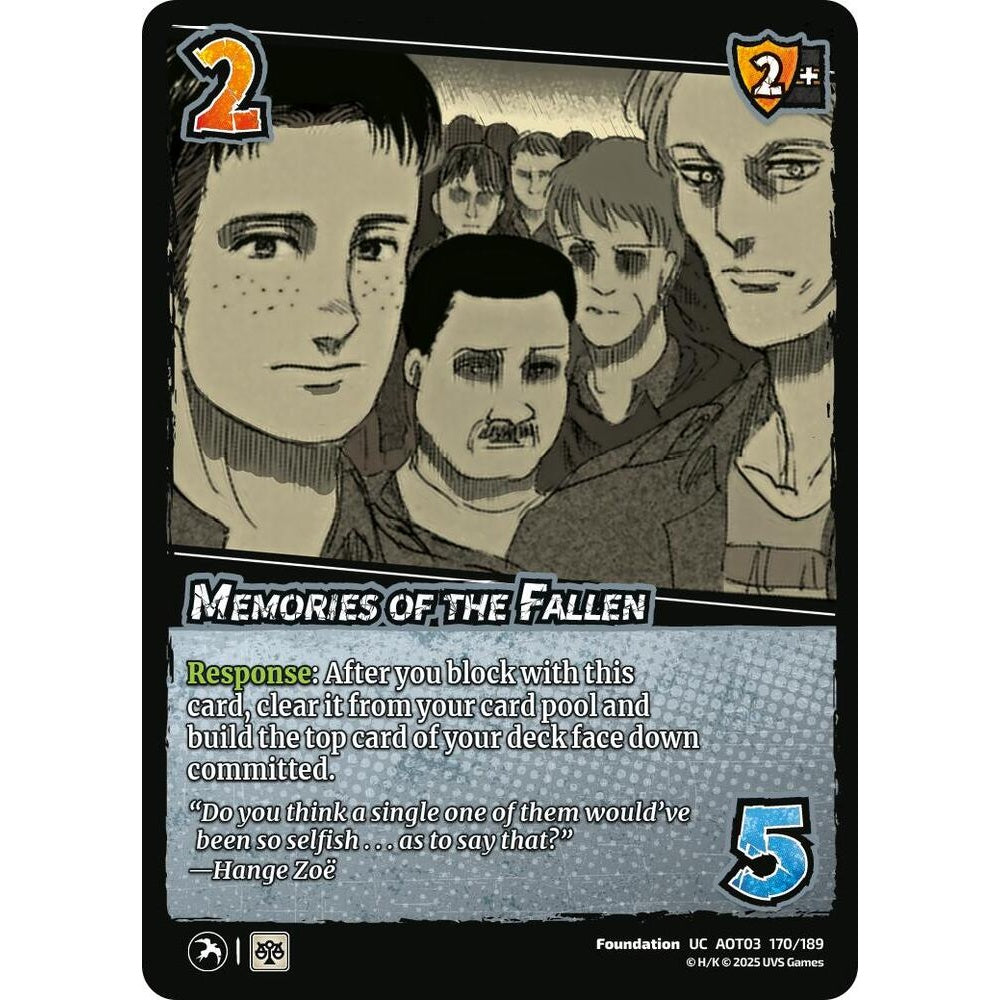Memories of the Fallen 170/189 AOT03 Universus Attack on Titan: Apocalypse Foundation UC