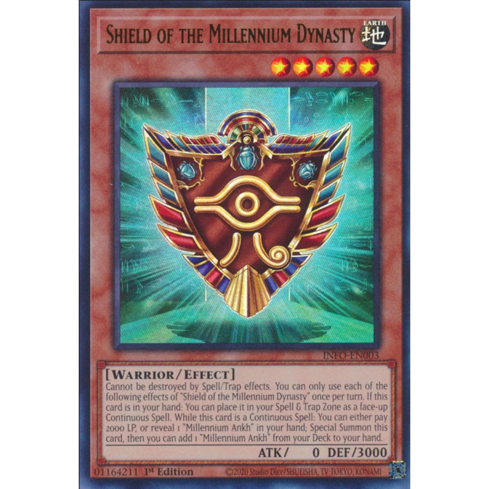 Shield of the Millennium Dynasty, INFO-EN003, Ultra Rare, Yu-Gi-Oh!, The Infinite Forbidden