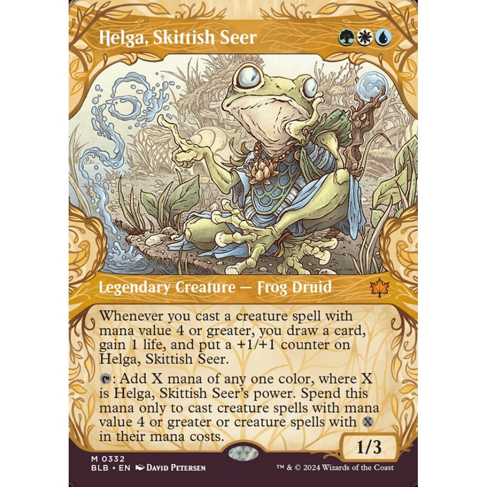 Helga, Skittish Seer, 332, mythic, Magic: The Gathering, Bloomburrow