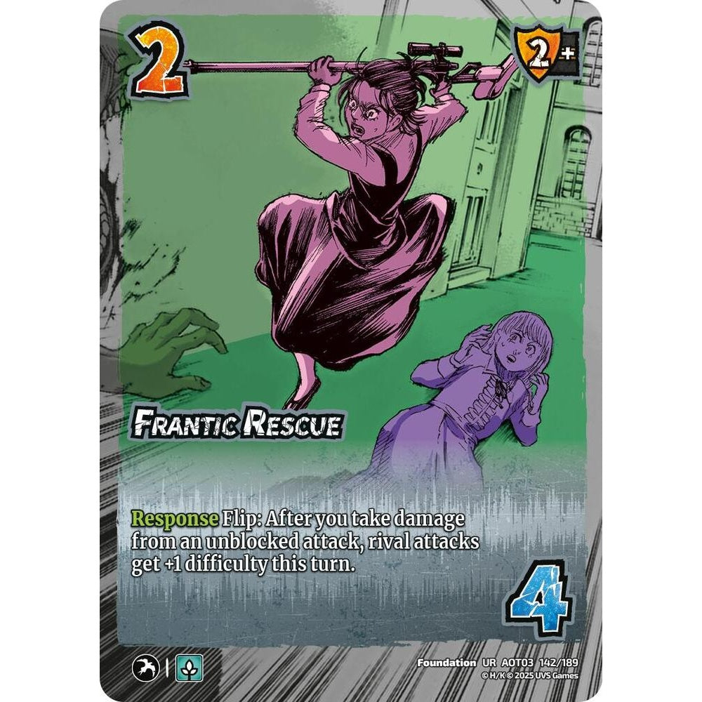 Frantic Rescue 142/189 AOT03 Universus Attack on Titan: Apocalypse Foundation UR