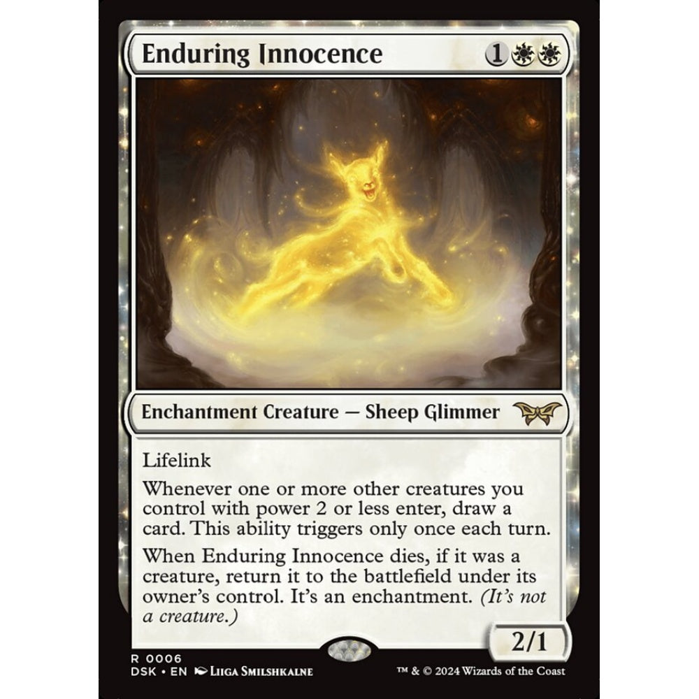 Enduring Innocence, 6, rare, Magic: The Gathering, Duskmourn: House of Horror