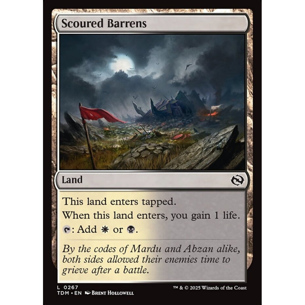 Scoured Barrens common 267 Magic the Gathering Tarkir: Dragonstorm