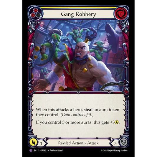 Gang Robbery SUP085-RF Super-Rare Flesh & Blood Trading Card Game Super Slam in Rainbow Foil Art