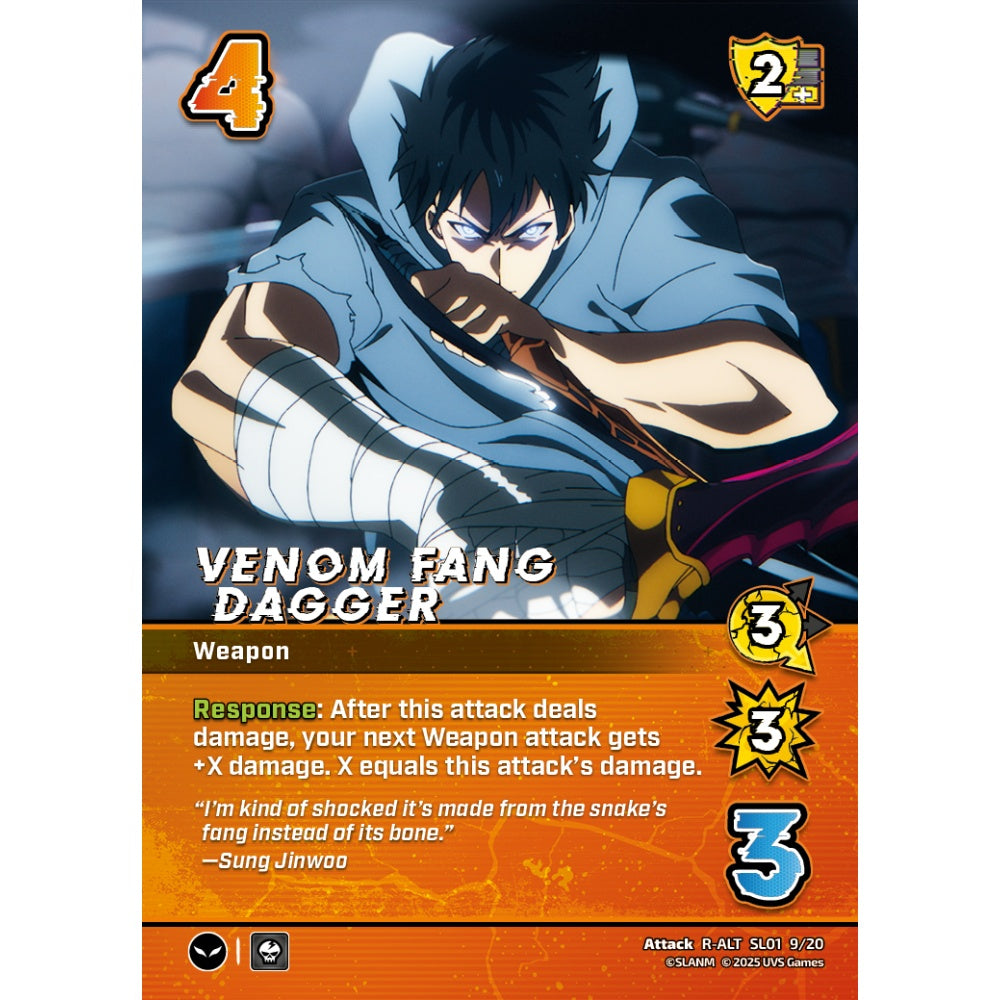 Venom Fang Dagger, 9/20, SL01, Universus, Solo Leveling Challenger Deck, Attack, R-ALT