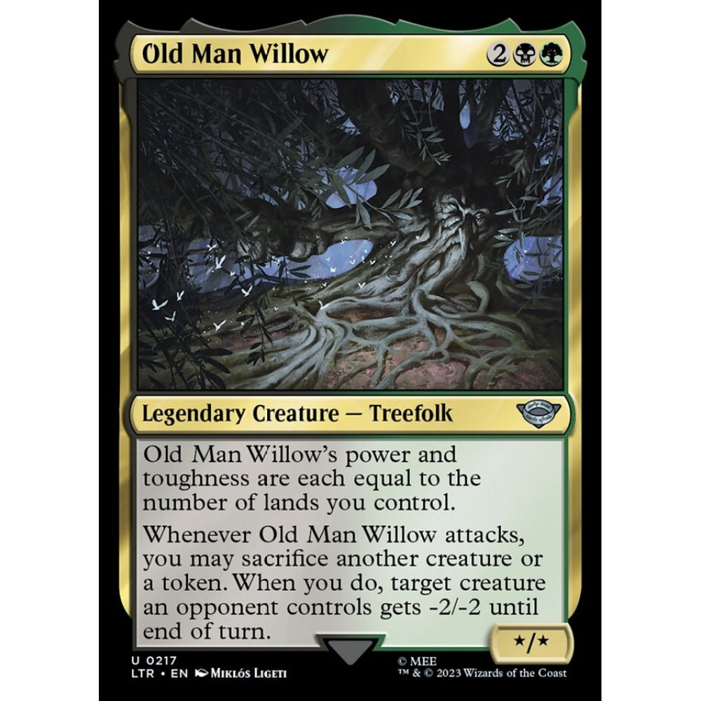 Old Man Willow, uncommon, 217, Magic the Gathering, The Lord of the Rings: Tales of Middle-earth