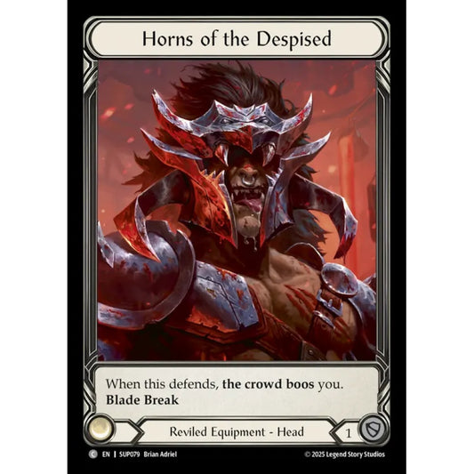 Horns of the Despised SUP079-CF Rare Flesh & Blood Trading Card Game Super Slam in Cold Foil Art