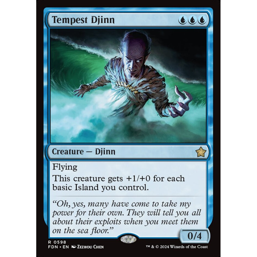 Tempest Djinn, 598, rare, Magic: The Gathering, Foundations