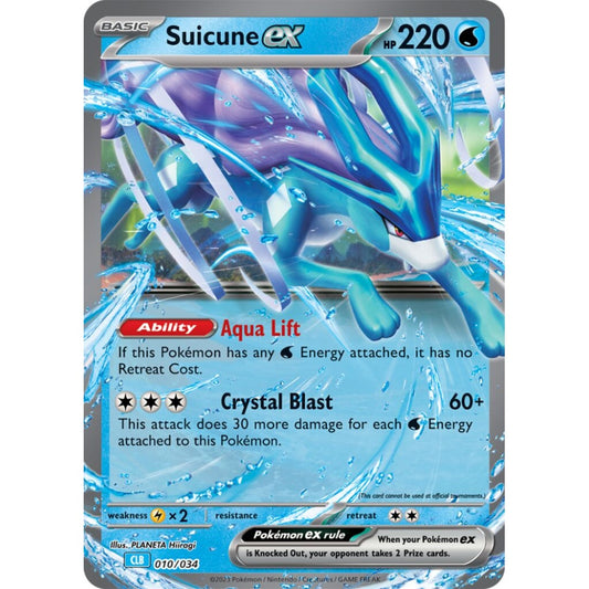 Suicune ex Fixed 010/034 Pokemon Card Game Pokémon TCG Classic (Blastoise)