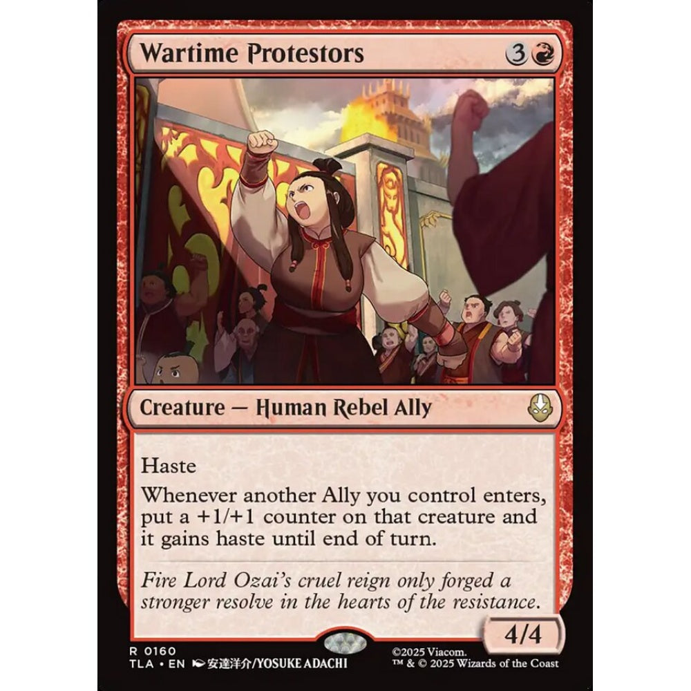 Wartime Protestors rare 160 Magic the Gathering Avatar: The Last Airbender
