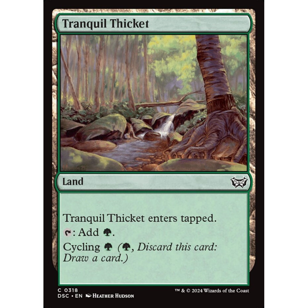 Tranquil Thicket, 318, common, Magic: The Gathering, Duskmourn: House of Horror