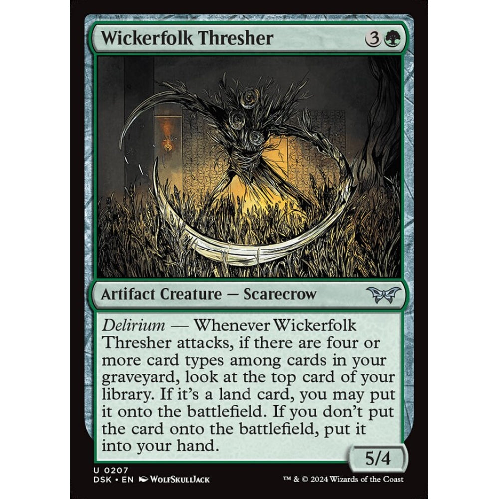 Wickerfolk Thresher, 207, uncommon, Magic: The Gathering, Duskmourn: House of Horror