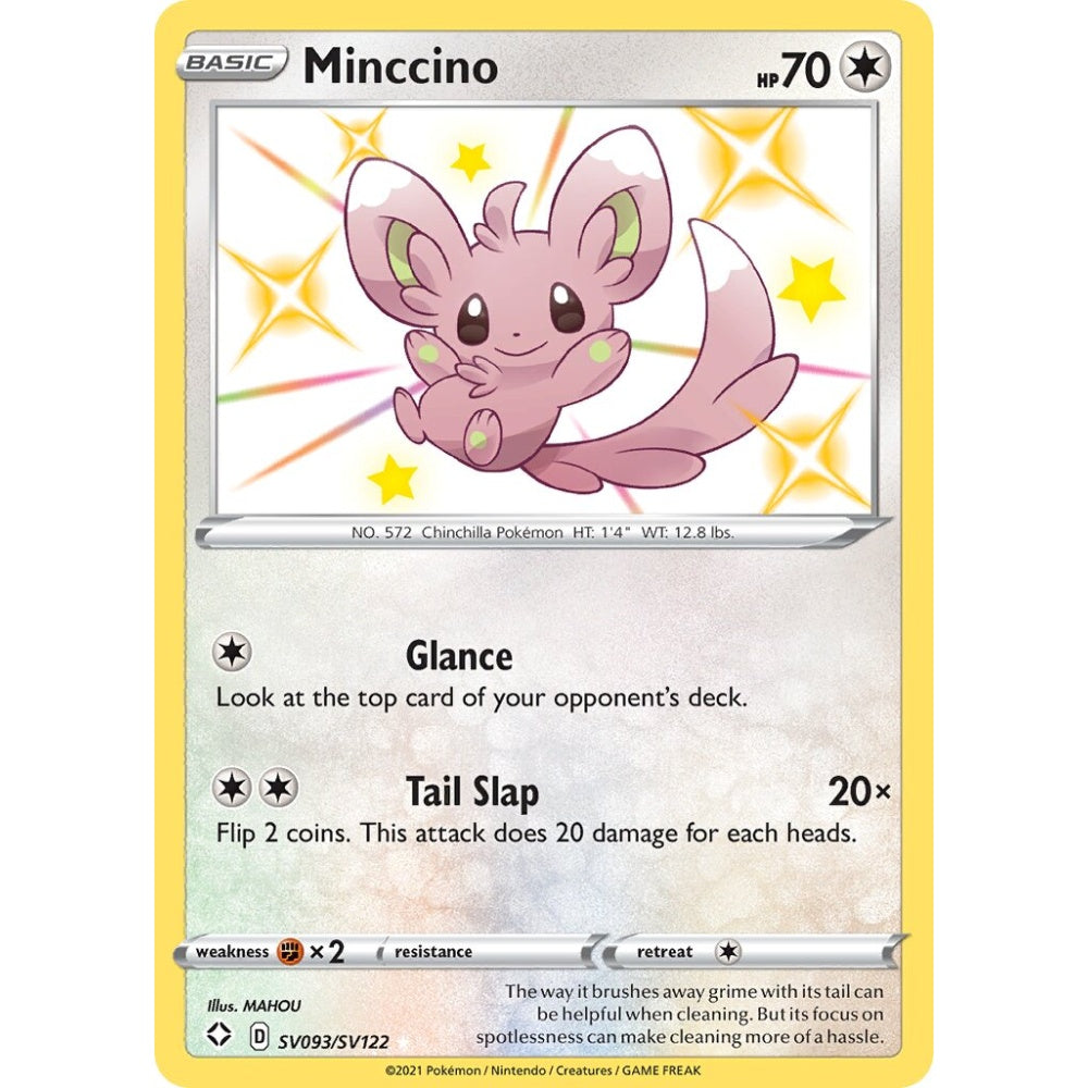 Minccino Rare Shiny SV093/SV122 Pokemon Card Game Shining Fates