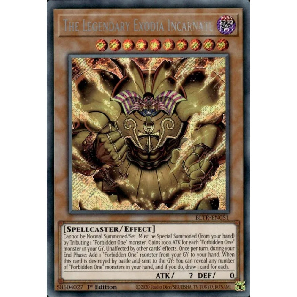 The Legendary Exodia Incarnate, BLTR-EN051, Secret Rare, Yu-Gi-Oh!, Battles of Legend: Terminal Revenge