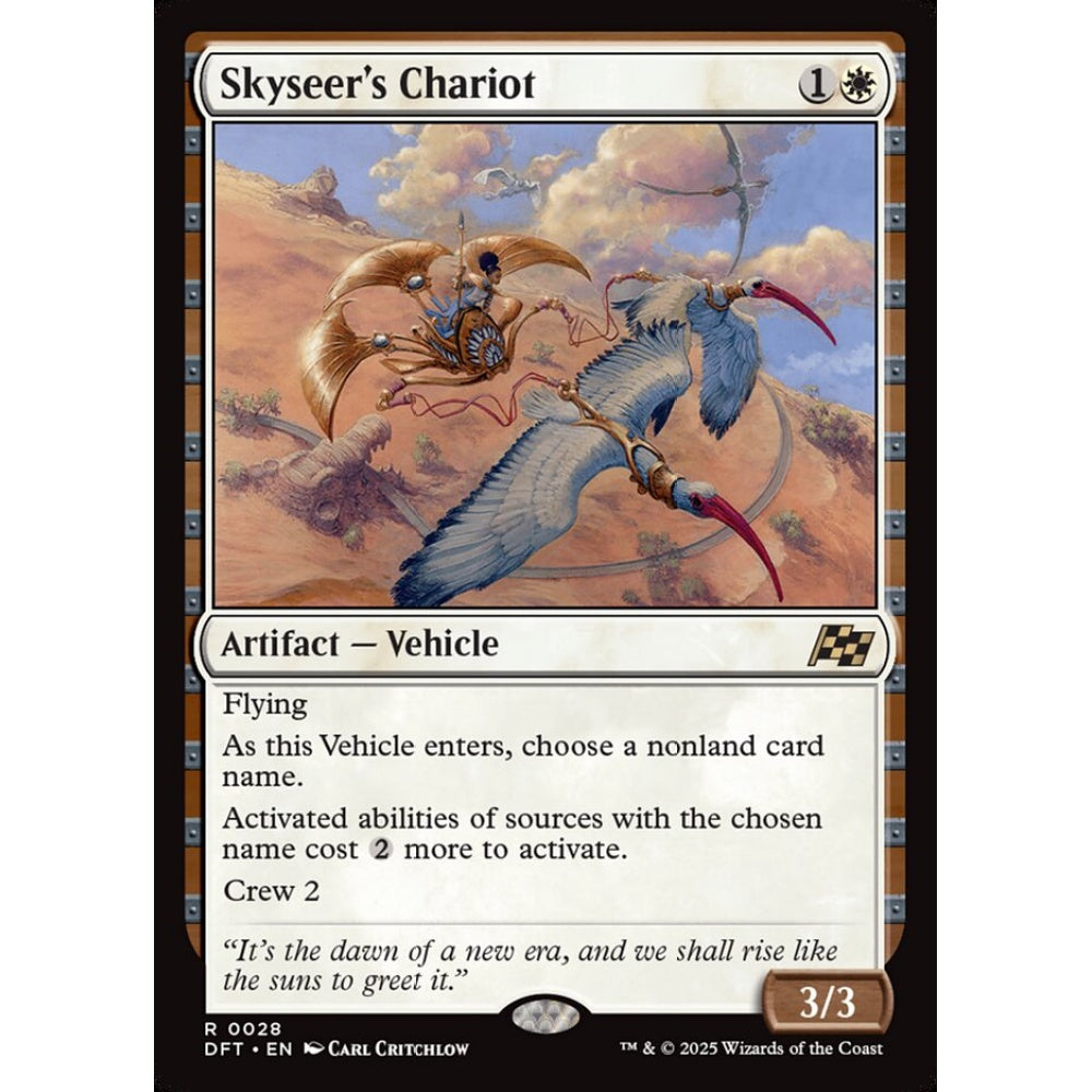 Skyseer's Chariot, 28, rare, Magic: The Gathering, Aetherdrift