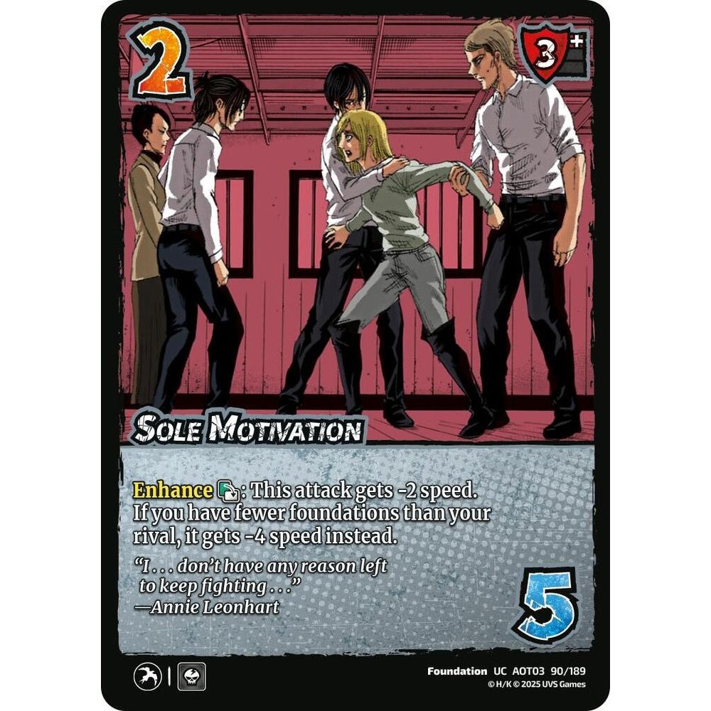 Sole Motivation 90/189 AOT03 Universus Attack on Titan: Apocalypse Foundation UC
