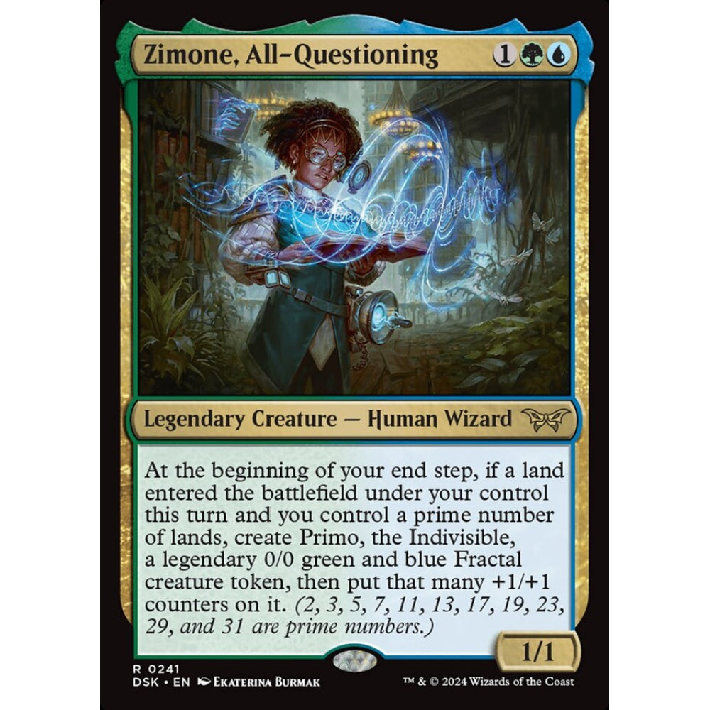 Zimone, All-Questioning, 241, rare, Magic: The Gathering, Duskmourn: House of Horror