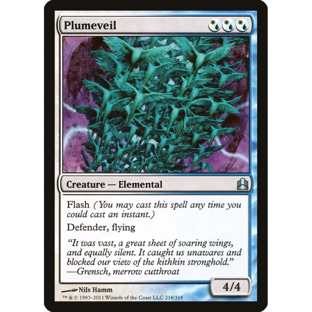 Plumeveil uncommon 218 Magic the Gathering Commander 2011