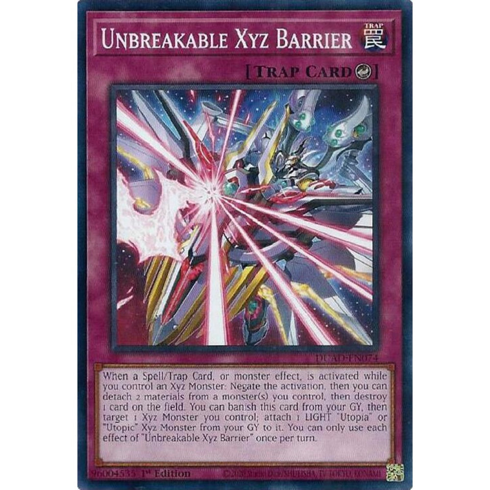 Unbreakable Xyz Barrier DUAD-EN074 Common Yu-Gi-Oh Duelist's Advance