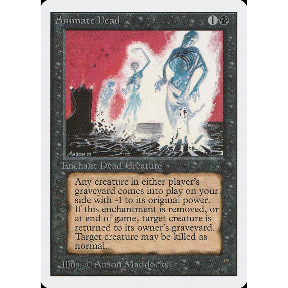 Animate Dead uncommon 93 Magic the Gathering Unlimited Edition