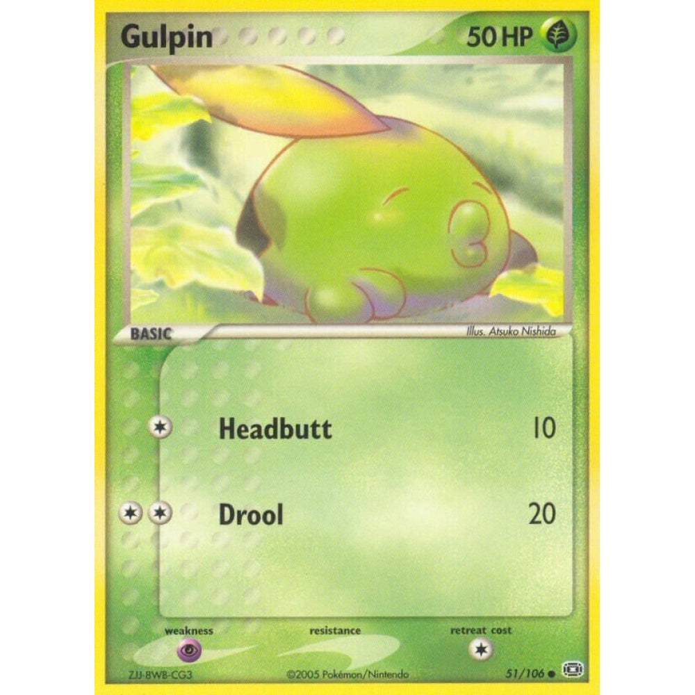 Gulpin Common 51/106 Pokemon Card Game EX Emerald