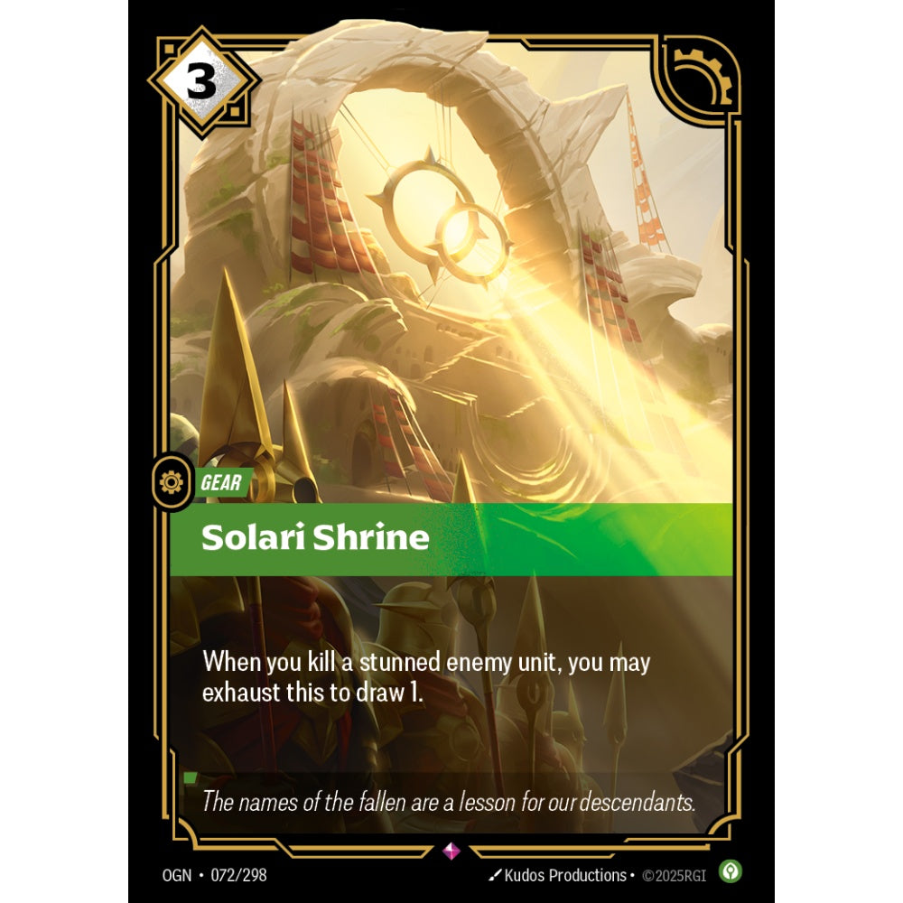 Solari Shrine OGN-072/298 Riftbound Card Game Origins Rare