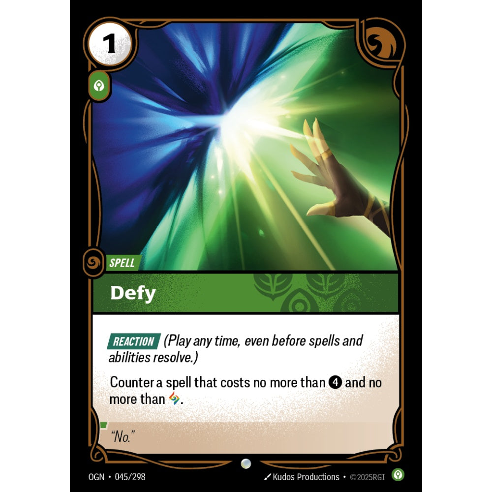 Defy OGN-045/298 Riftbound Card Game Origins Common