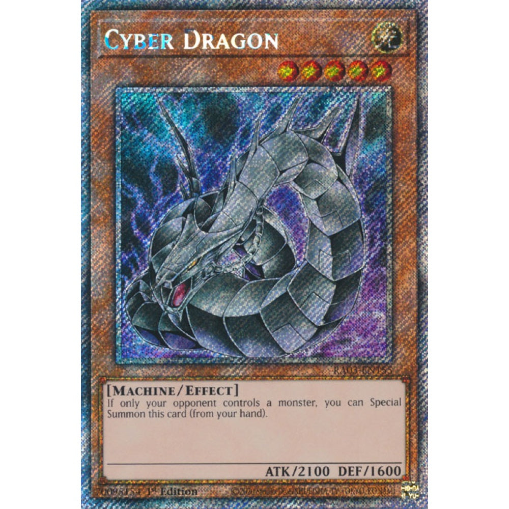 Cyber Dragon RA03-EN155 QCR Quarter Century Secret Rare Yu-Gi-Oh Quarter Century Bonanza in Alt-Art Art