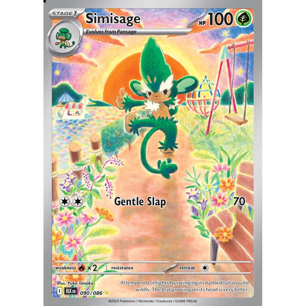Simisage Illustration Rare 090/086 Pokemon Card Game Black Bolt
