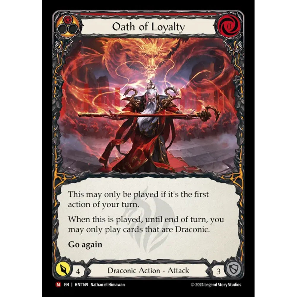 Oath of Loyalty HNT149 Majestic Flesh & Blood Trading Card Game The Hunted in Regular Art