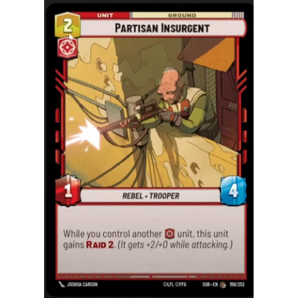 Partisan Insurgent, 159, C, Star Wars Unlimited, Sparks Of Rebellion